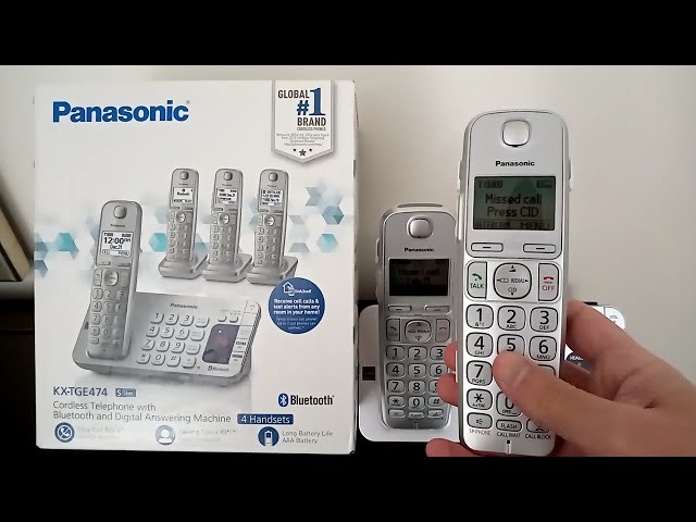 Cordless Phone with a Headset Jack: Panasonic KX-TGE474S review - YouTube