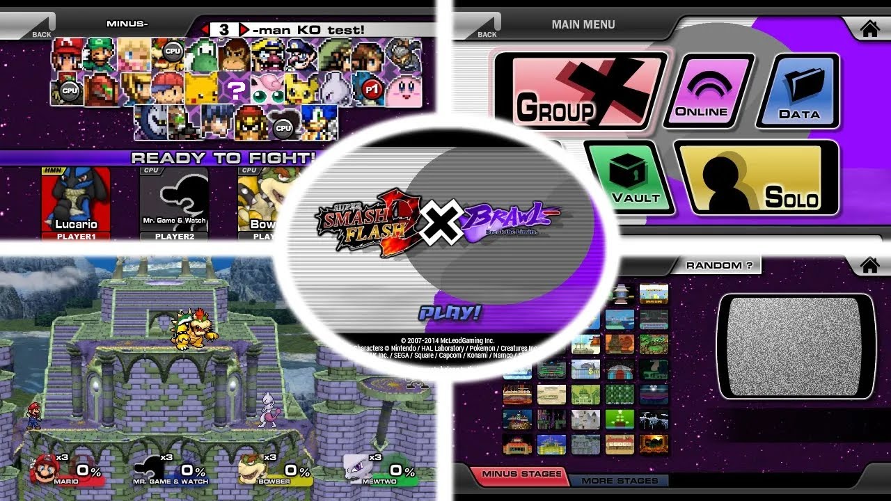 SSF2 x Brawl Minus - Gameplay (v0.9b)