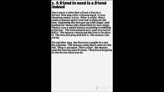 @JM Official .Kids stories,A friend in need is a friend indeed,Lion and a Mouse