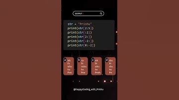 Strings in python 🐍 #prishu #happycoding #python #codingquiz