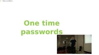 Klas Lindfors - One Time Passwords
