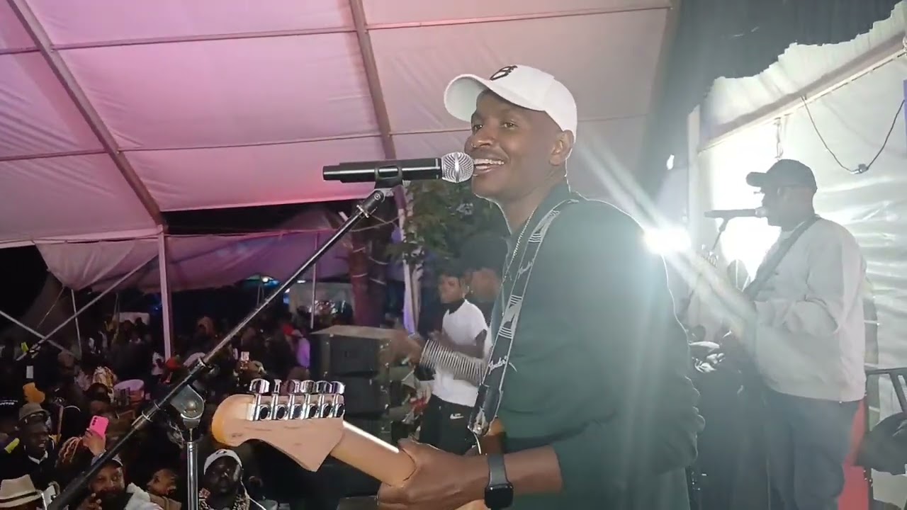 Mugithi star Samuel Muchoki Ndirangu aka Samidoh performs at Derby Place and Spar in Karatina 