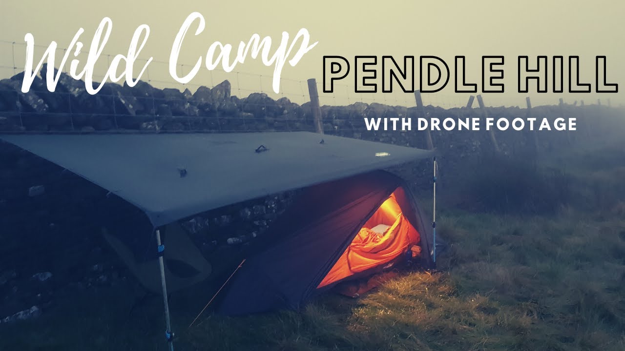 Solo Wild Camping & Tarp Setup on Pendle Hill with Drone Footage YouTube