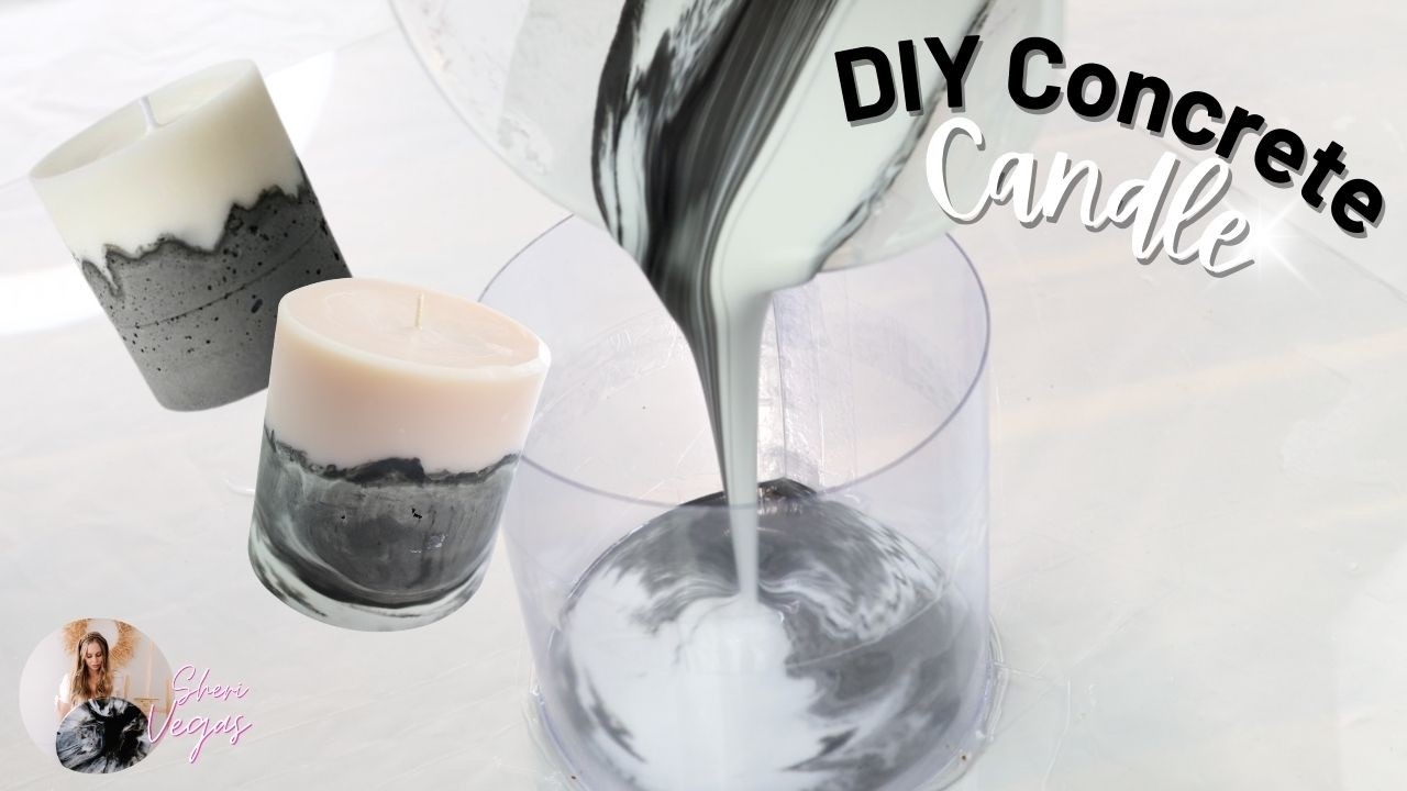 How To Make Candles With A Concrete Style Bases