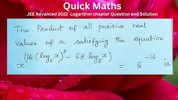 JEE advanced 2022 logarithm chapter questions