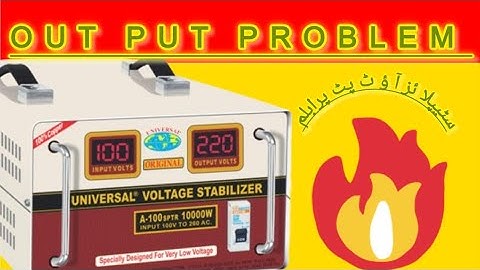 stabilizer output voltage problem stabilizer output problem