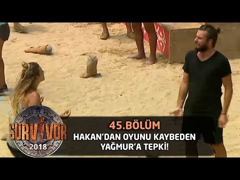 Hakan, oyunu kaybeden Yağmur'a tepki gösterdi! | 45.Bölüm | Survivor 2018