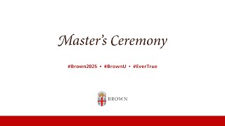 2025 Master's Ceremony