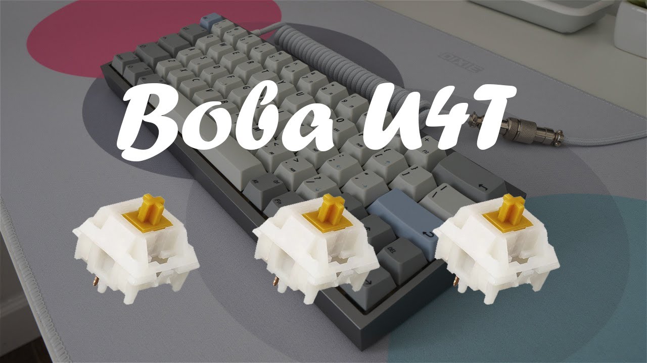 Boba U4T Typing Test (Lubed and Filmed) on Tofu60 w/ Brass Plate, PE Foam, and Tape Mod