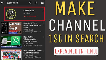 How to make your Youtube channel Discoverable / Searchable in search in Hindi
