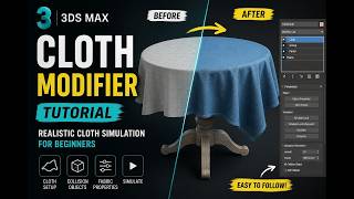 3ds Max Cloth Modifier Tutorial | Realistic Cloth Simulation for Beginners