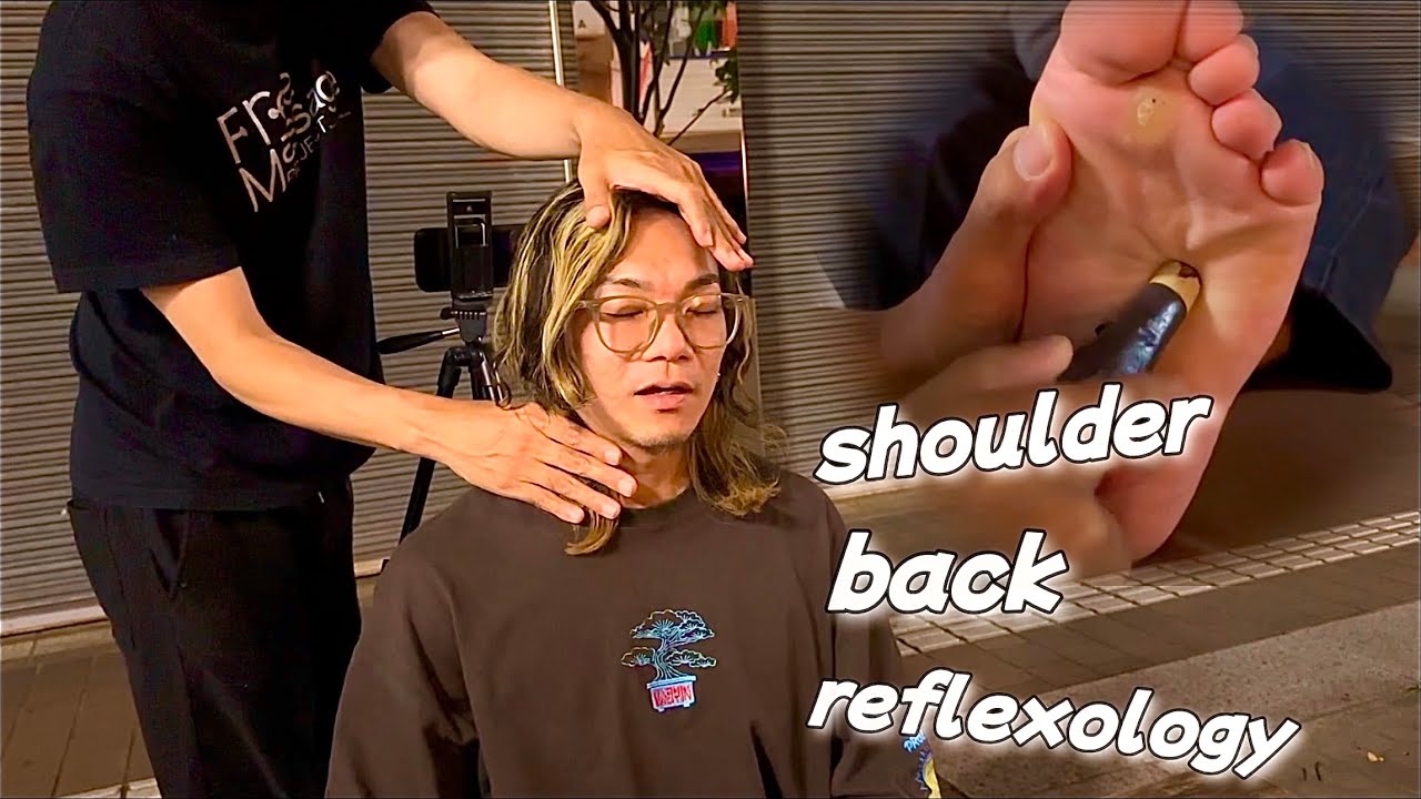 ASMR Массаж плеч и рефлексотерапия для мужчины-музыканта! Позвольте мне сделать вам массаж спины.