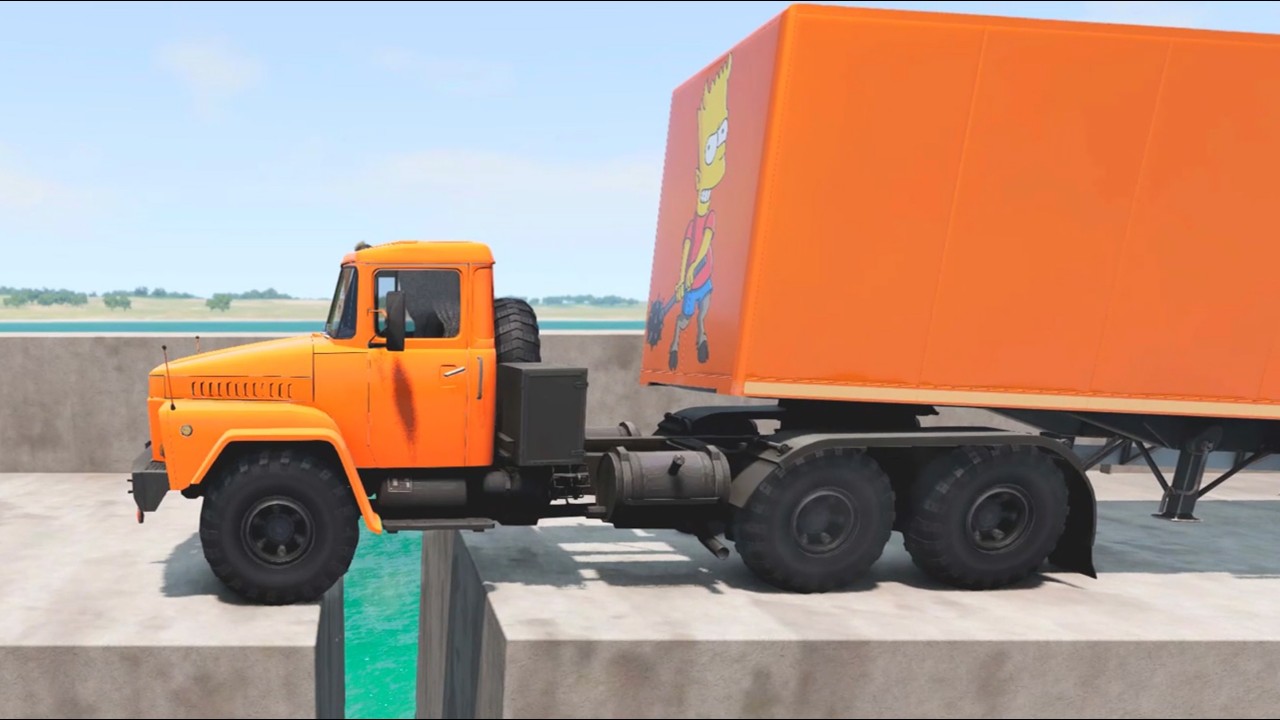 Trucks vs Speed Bumps & others 108 (BeamNG.drive)