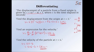 Solve4x Tutorials - Kinematics and Calculus - Part 2 - Differentiating