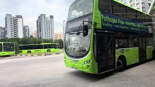SBS3495L G-AS Volvo B9TL on 3 & SG1018G G-AS MB Citaro on 381 at Punggol Temp Int