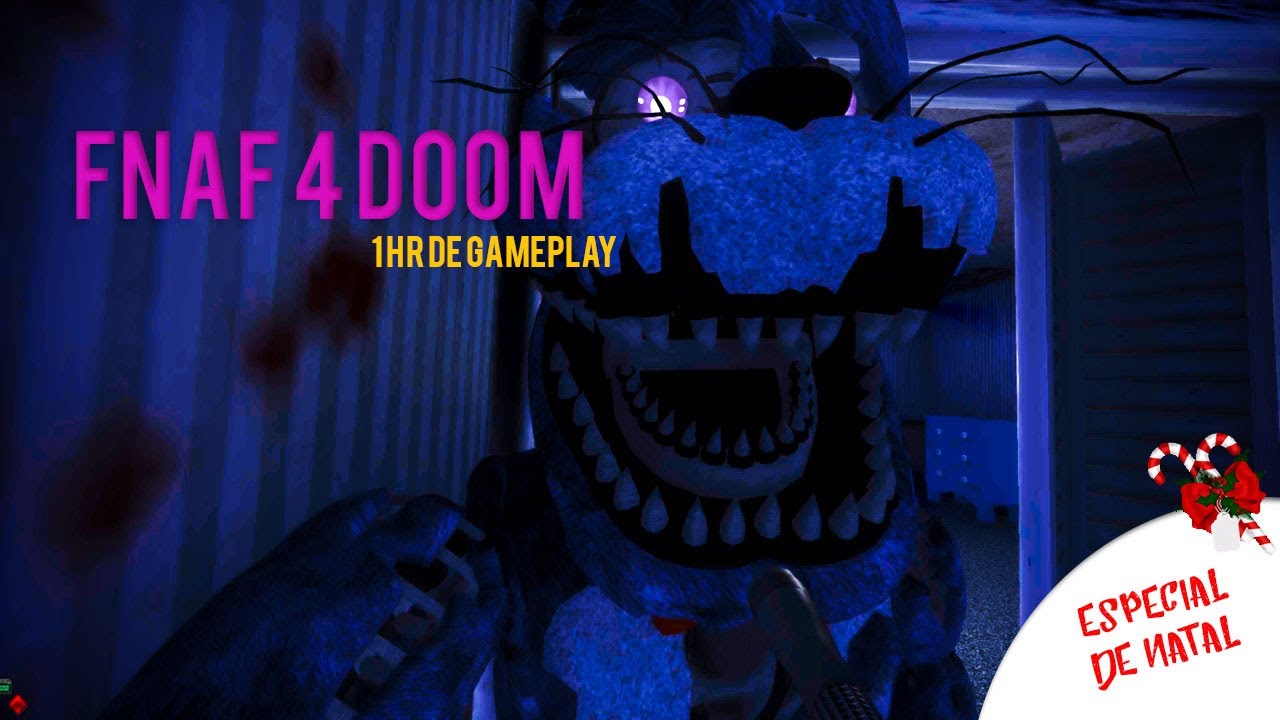 FNAF DOOM 4 - 1 HR DE GAMEPLAY COM VIKINGOFSOUTH, SCORPION E CASTIEL -  ESPECIAL DE NATAL 