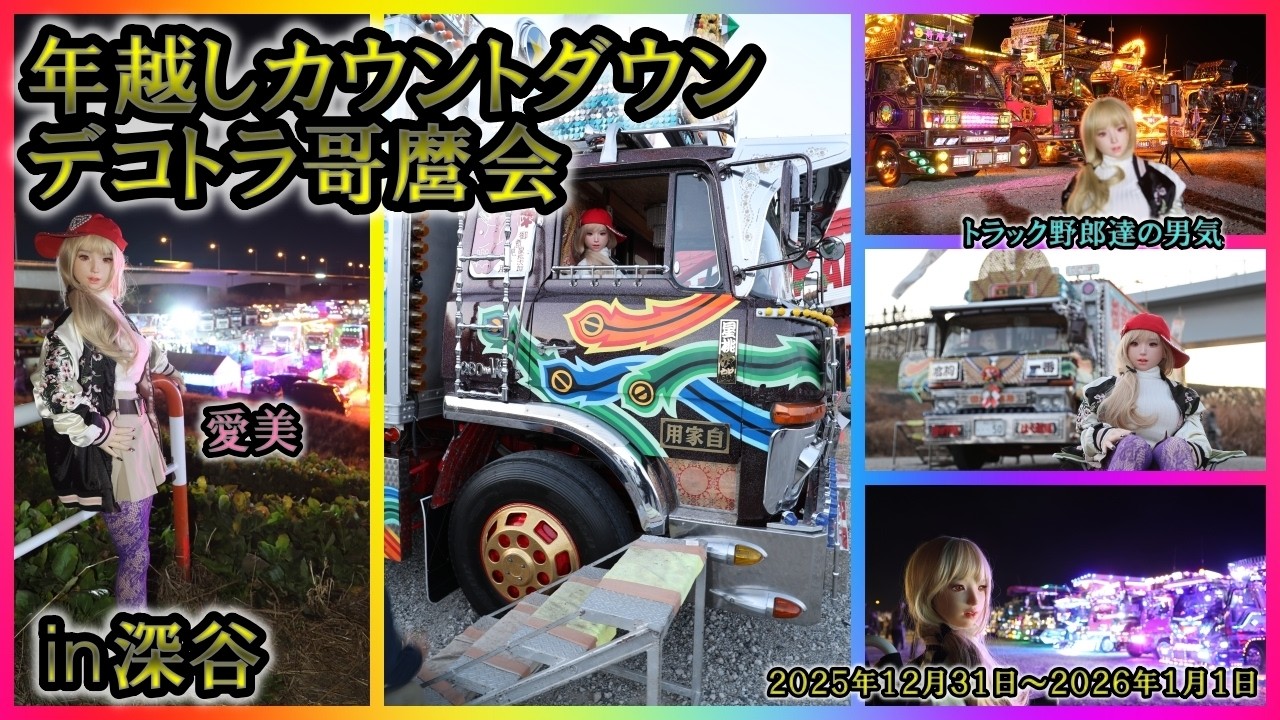 年越しカウントダウン　デコトラ哥麿会㏌深谷　愛美　２０２５年１２月３１日～２０２６年１月１日