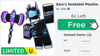 How To Get Zarcs Plushie Hammer Free Ugc Limited In Roblox All Steps