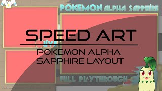 Speed Art Episode 4 - Pokemon Alpha Sapphire Layout (STREAM HYPE!)