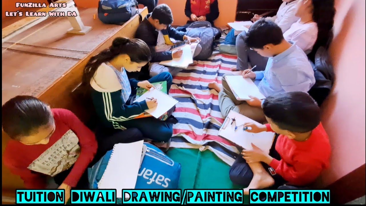 Tution VLOG Drawing Competition at home for students. Drawing