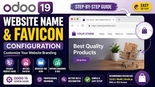 🌐 Odoo 19 Website Name & Favicon Configuration | Customize Your Website Branding 🎨