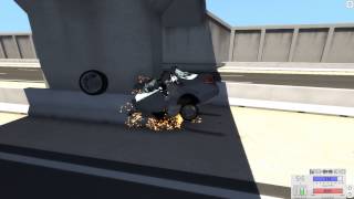 BeamNG drive CL65 AMG 162mph motorway crash test into concrete BeamNG drive CL65 AMG 162mph motorway crash test into concrete