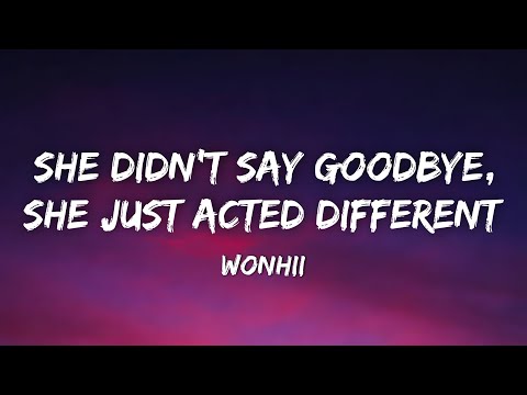 Wonhii - She Didn’t Say Goodbye, She Just Acted Different (Lyrics)