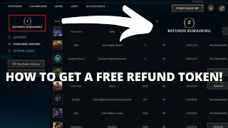 HOW TO GET A FREE LEAGUE OF LEGENDS REFUND TOKEN! (UPDATED 2023 IN DESCRIPTION)