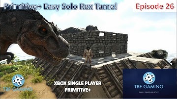 The Easiest way to tame a Rex Primitive Plus E26 - Rex taming on Carno Island Ark Survival Evolved