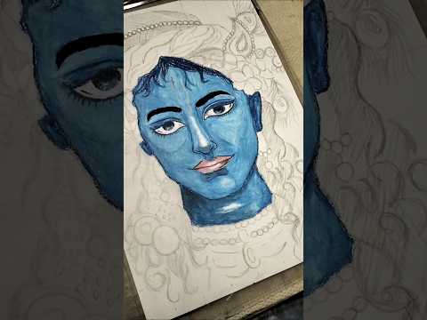 Krishna Ji Oil Pastel Drawing 😍🚩,#krishna #art #drawing #radheKrishna