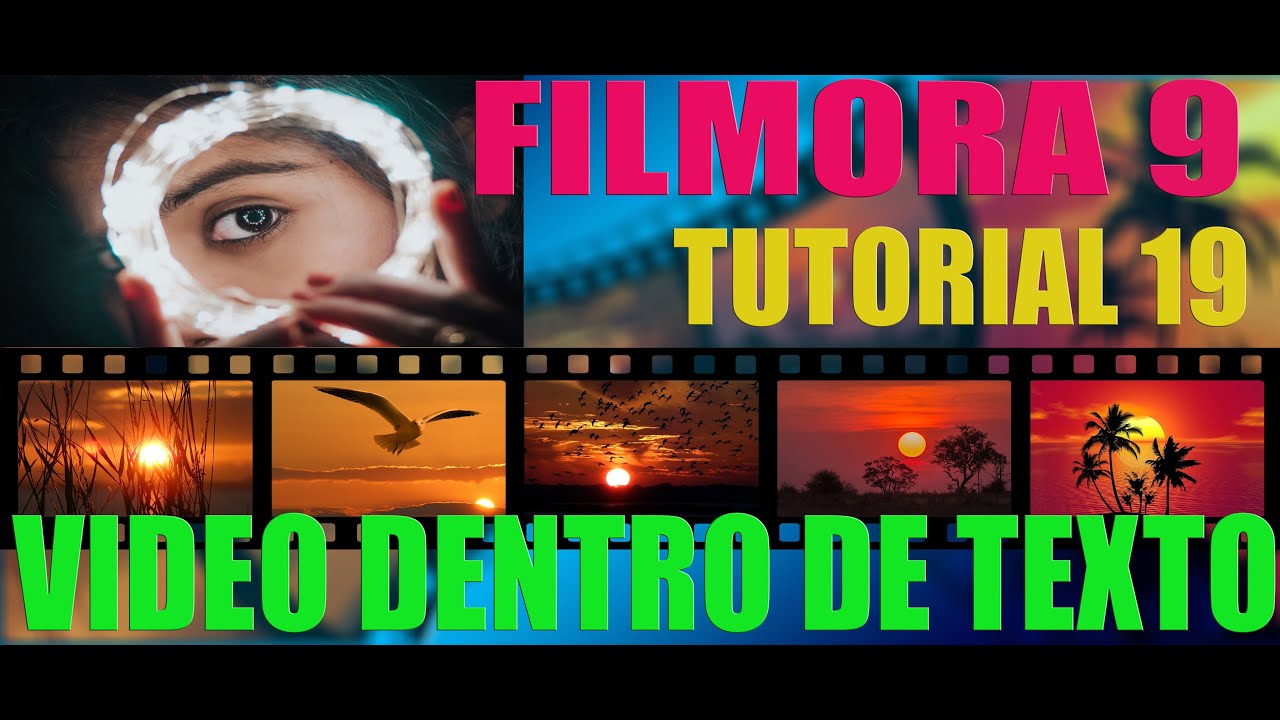 💪 Como colocar un VIDEO DENTRO DE UN TEXTO con FILMORA 9 🌟 Tutorial 19