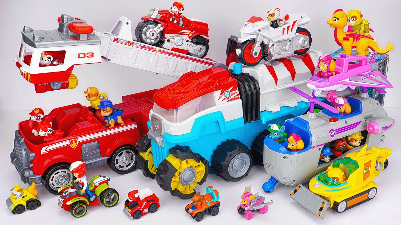 Unboxing Paw Patrol Ultimate Rescue Skye Helicopter Toy |Transforming Fire Truck Toy, Dino Big Truck