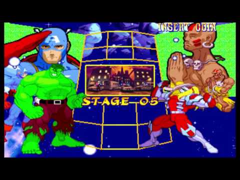 Marvel Super Heroes vs Street Fighter - Captain America / Hulk Playthrough ( Feb 18, 2016 )
