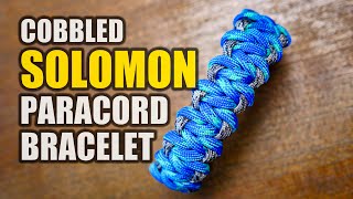 Cobbled Solomon Bar Paracord Bracelet | 2 Strand Core Paracord Bracelet tutorial