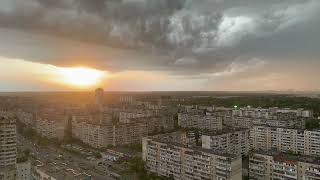 rainy sunset timelapse