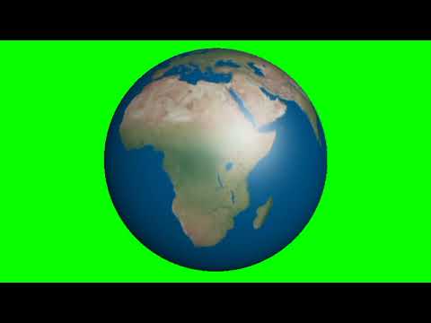 Earth Rotation [No Cloud] {Full Green Screen} (60fps)