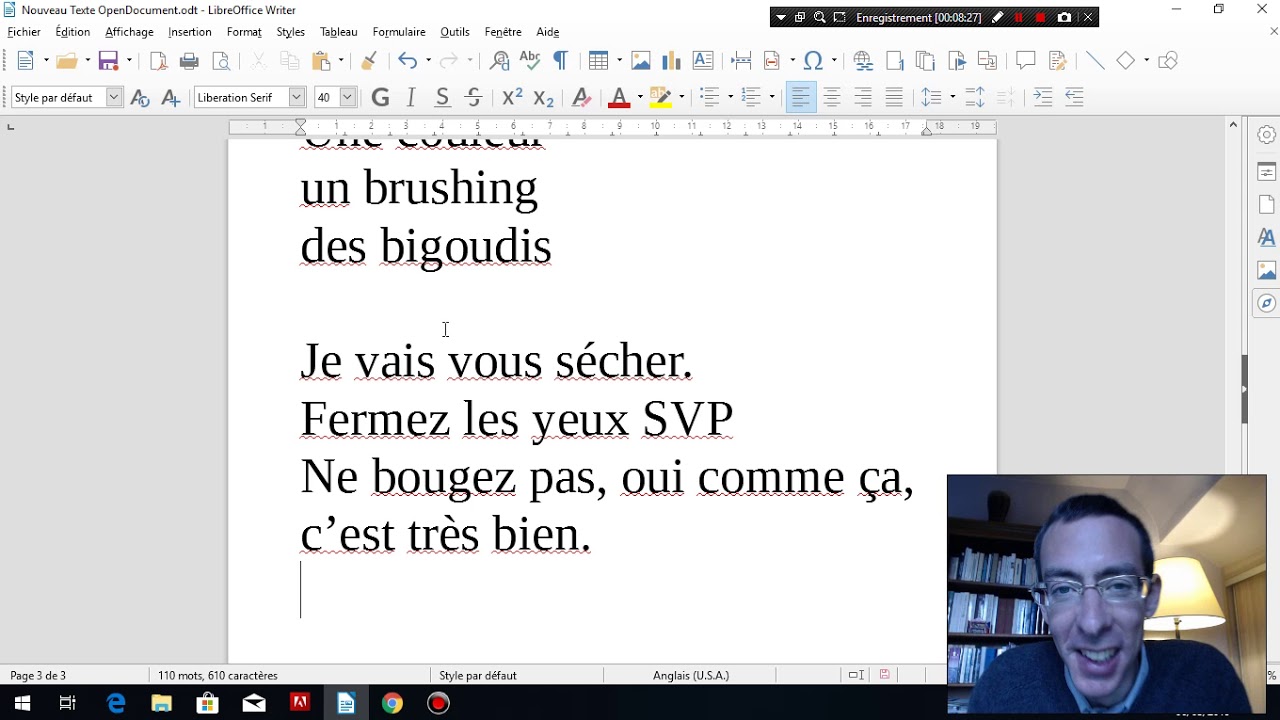 Practice french language- At the hairdresser french fry recipe