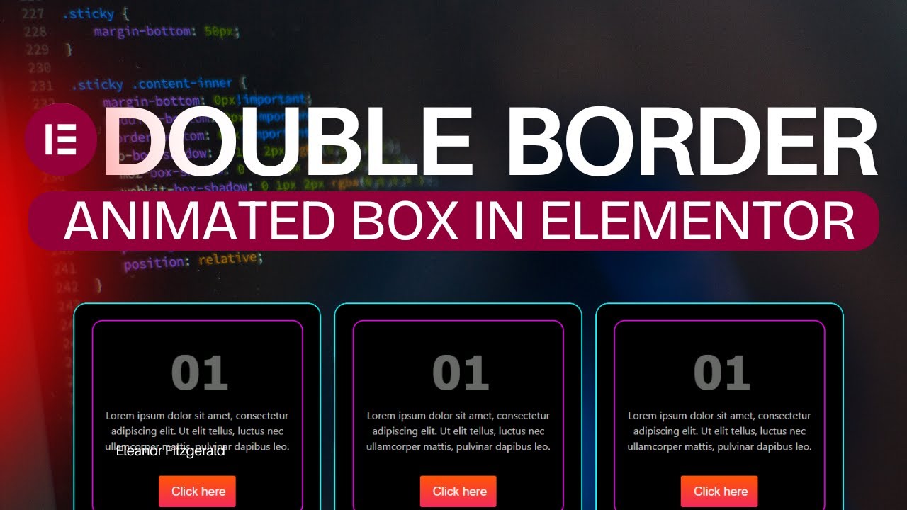 🔥Create Double Border Animated Box in Elementor - YouTube