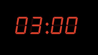 3 Minute Timer, retro red lcd alarm clock, with Alarm ⏰