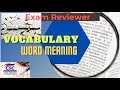 Vocabulary [Word Meaning] - Civil Service Exam Reviewer