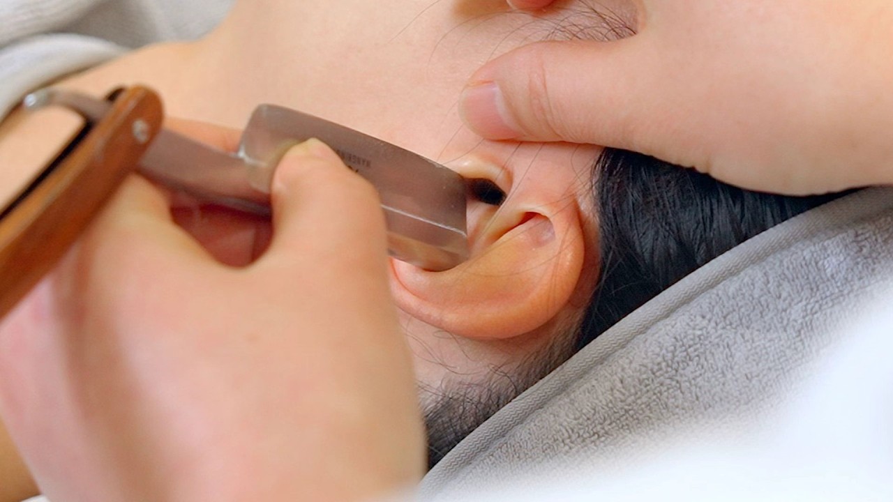 ASMR Chinese Women-Only Barbershop | Knife-Edge Massage, Ear Cleaning & Inner Ear Shaving