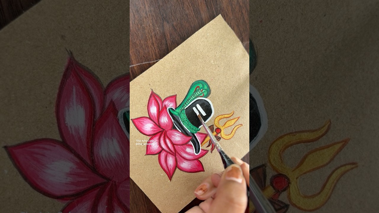 Shivling painting on Brown Paper 🔱🤎