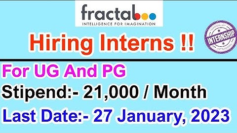 Fractal Analytics Hiring Interns | Fractal Analytics hire intern on best stipend in 2023 | MDE