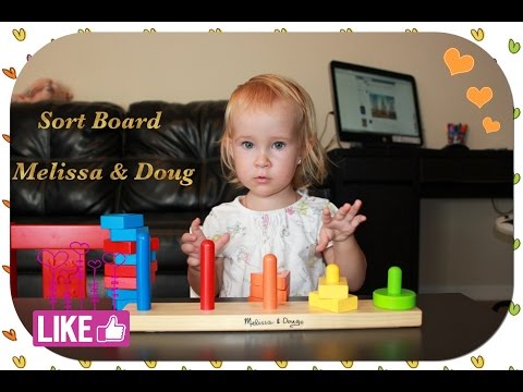 Обзор Stack & Sort Board Melissa & Doug пирамидка, цвет, фигуры, счет