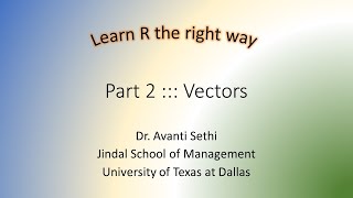 R - Vectors