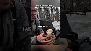 Lost in Alaska   How to NOT Freeze to Death  Winter Survival Camping   Bushcraft No Tent or Bag🍜😋�
