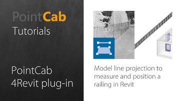 PointCab 4Revit: 10 Model line projection to measure in and position a railing for Revit