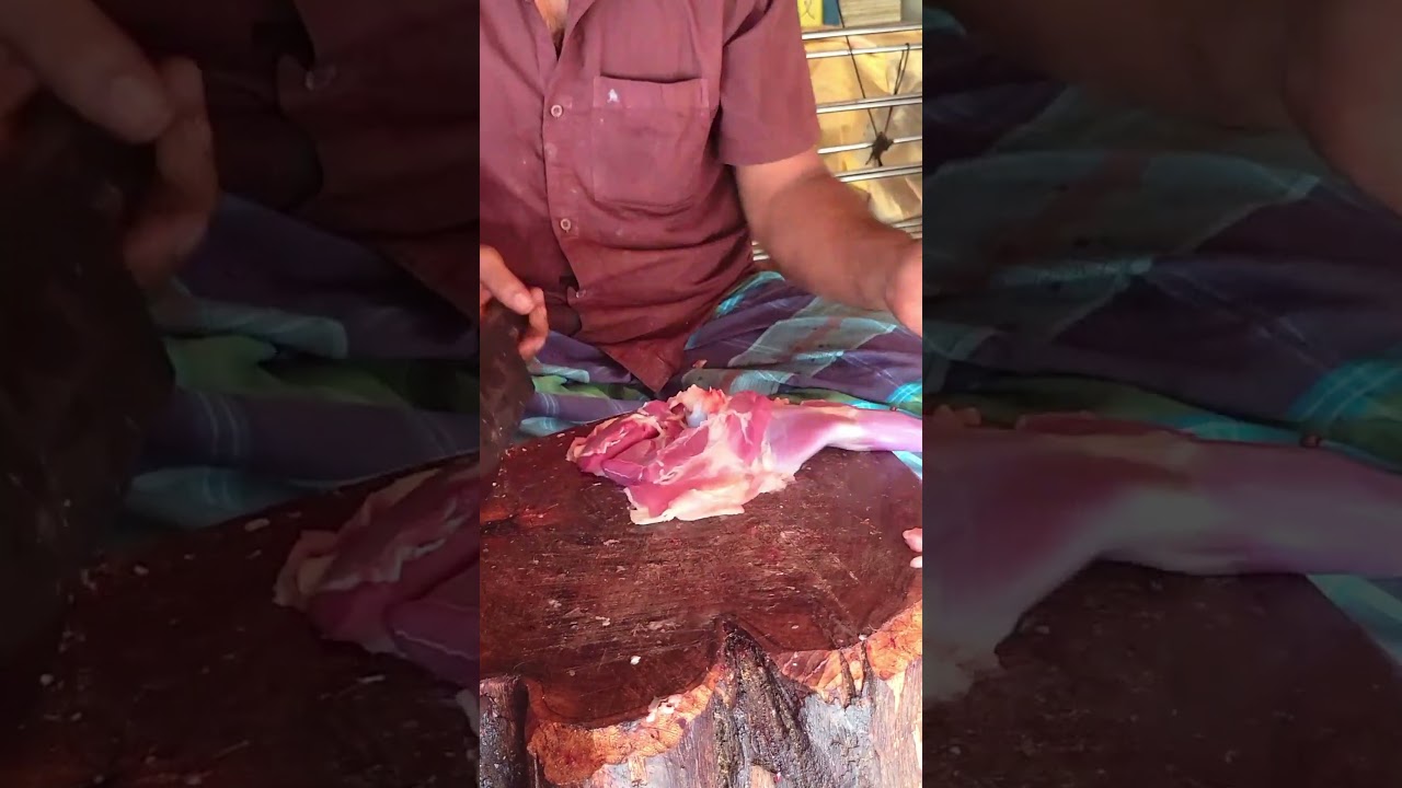 fleshy goat meat 🍖 cutting by Bangladeshi expert. 