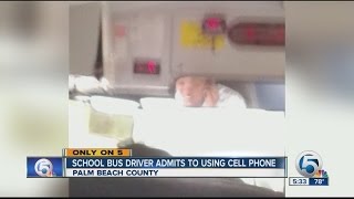 School bus driver admits to using cell phone