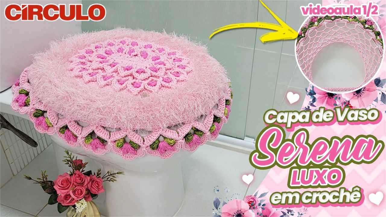 ✨ Tão linda e DIFERENTE! Capa de Vaso Serena Luxo em Crochê 1/2 😍